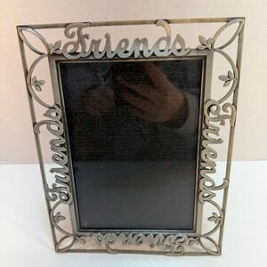 Friends Photo Picture 5 x 7 Frame Pewter Metal Tabletop Desk Decor